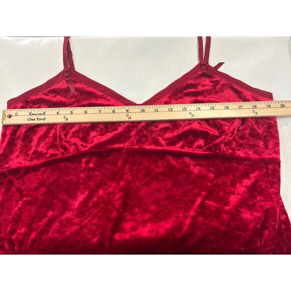 Soma Red Velvet Camisole Tank Top XL Adjustable Straps Soft Stretchy - Picture 9 of 9